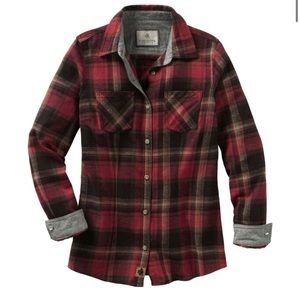 Women's Cottage Escape Flannel Shirt Forest Plaid
